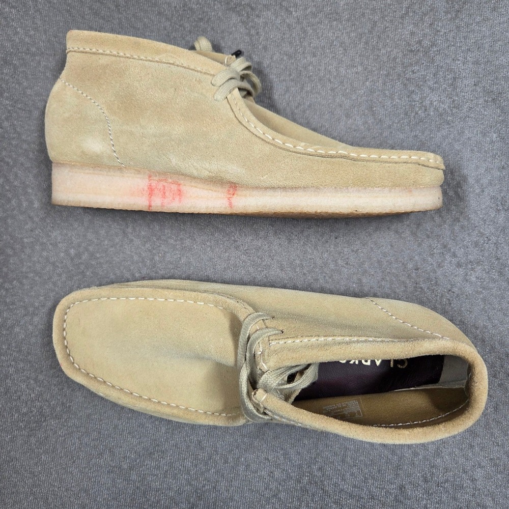 Clarks Originals Wallabee Boot Maple Suede Women 9.5 Beige Moccasin 261555204070